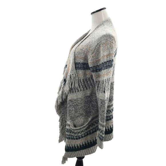 Cabi Shetland Fringe Long Open Front Sweater - Picture 8 of 12